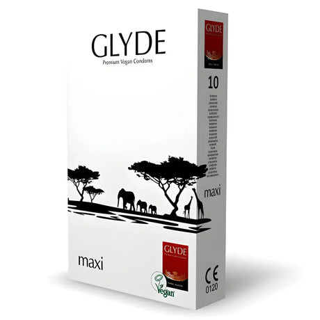 Glyde Ultra Maxi Vegan Condoms 10 Pack - Save 25% - Fast Shipping - Sale United Kingdom Stoke-on-trent