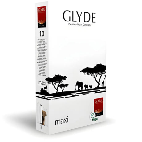 Glyde Ultra Maxi Vegan Condoms 10 Pack - Save 25% - Fast Shipping - Sale United Kingdom Stoke-on-trent