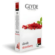 Glyde Ultra Slimfit Strawberry Flavour Vegan Condoms 10 Pack - Save 20% - Sale