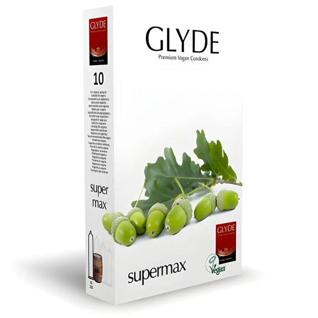 Glyde Ultra Super Max Vegan Condoms 10 Pack - Save 25% - Fast Shipping - Sale United Kingdom Stoke-on-trent