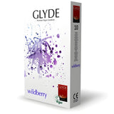 Glyde Ultra Wildberry Flavour Vegan Condoms 10 Pack - Save 25% - Fast Shipping - Sale United Kingdom Stoke-on-trent