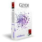 Glyde Ultra Wildberry Flavour Vegan Condoms 10 Pack - Save 25% - Fast Shipping - Sale United Kingdom Stoke-on-trent