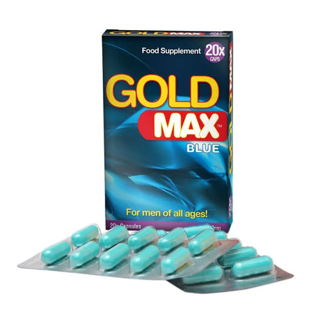 Goldmax Stimulant for Men Blue 450mg - 20 Pill - Vitamins & Supplements - Save 25% - Goldmax for - Fast Shipping - Sale United Kingdom