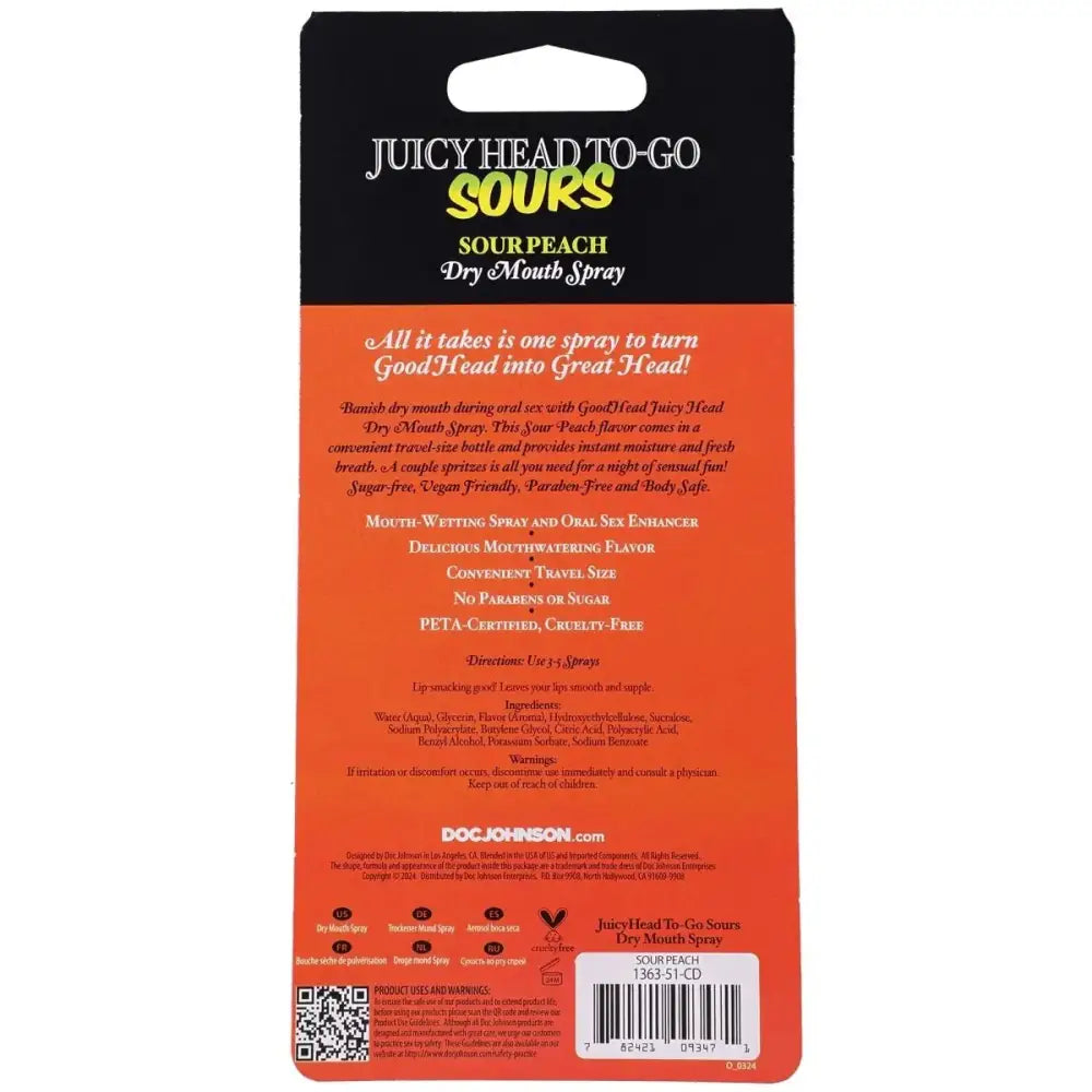 Goodhead Deep Throat Spray Togo Sour Peach - Save 30% - Goodhead Togo Mango 30oz - Fast Shipping - Sale United Kingdom Stoke-on-trent