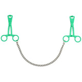 Green Scissor Nipple Clamps with Metal Chain - Save 30% - with - Fast Shipping - Sale United Kingdom Stoke-on-trent