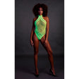 Halter Tie Neck Bodysuit Neon Green one Size one Fast Shipping Sexy Lingerie United Kingdom Stoke on Trent