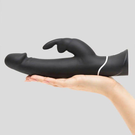 Happy Rabbit Realistic Black - Save 15% - Fast Shipping - Vibrator United Kingdom Stoke-on-trent