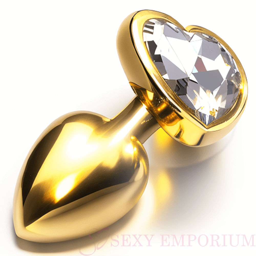 Heart Gold Butt Plug Silver