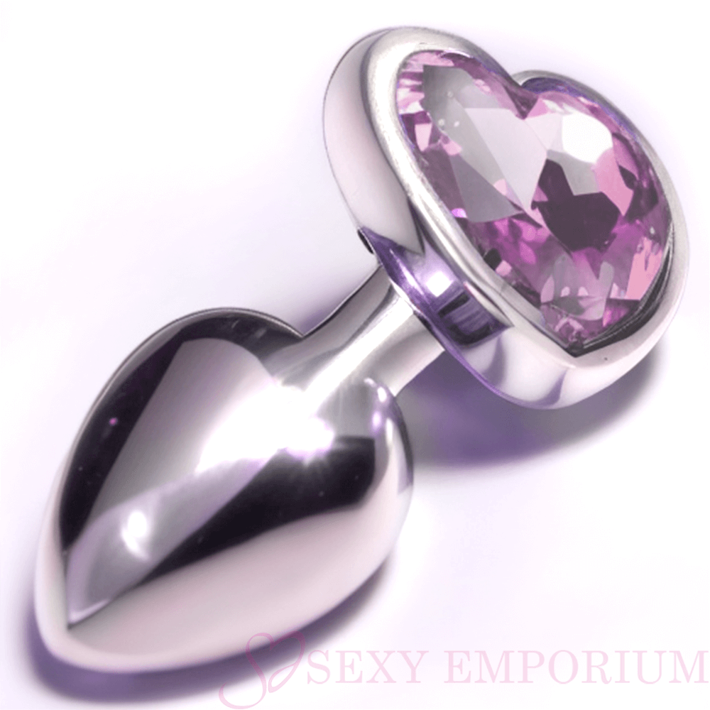 Plug Anal Coeur Argent Rosy