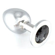 Heavy Metal Butt Plug with Black Crystal - Save 25% - with - Fast Shipping - Sale United Kingdom Stoke-on-trent