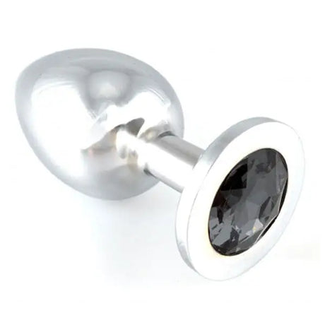 Heavy Metal Butt Plug with Black Crystal - Save 25% - with - Fast Shipping - Sale United Kingdom Stoke-on-trent