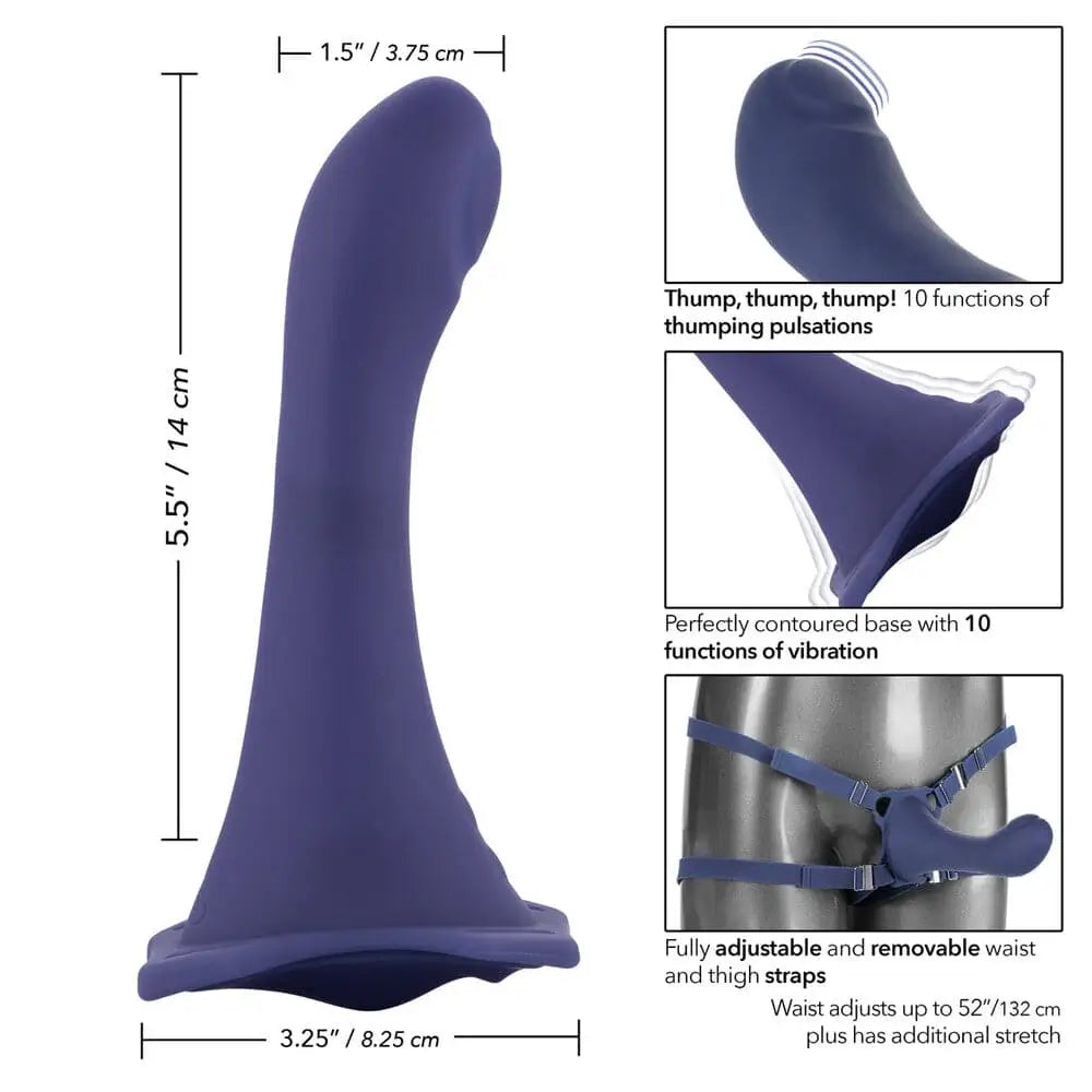 Her Royal Harness Me2 Thumper Strap on with Rechargeable Vibe - Save 30% - on with - Fast - Dildo United Kingdom Stoke-on-trent