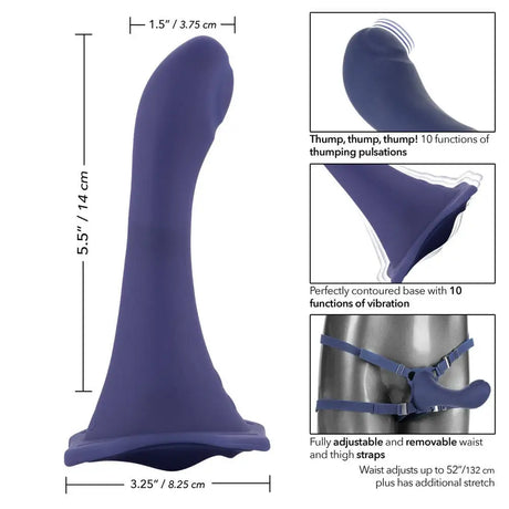 Her Royal Harness Me2 Thumper Strap on with Rechargeable Vibe - Save 30% - on with - Fast - Dildo United Kingdom Stoke-on-trent
