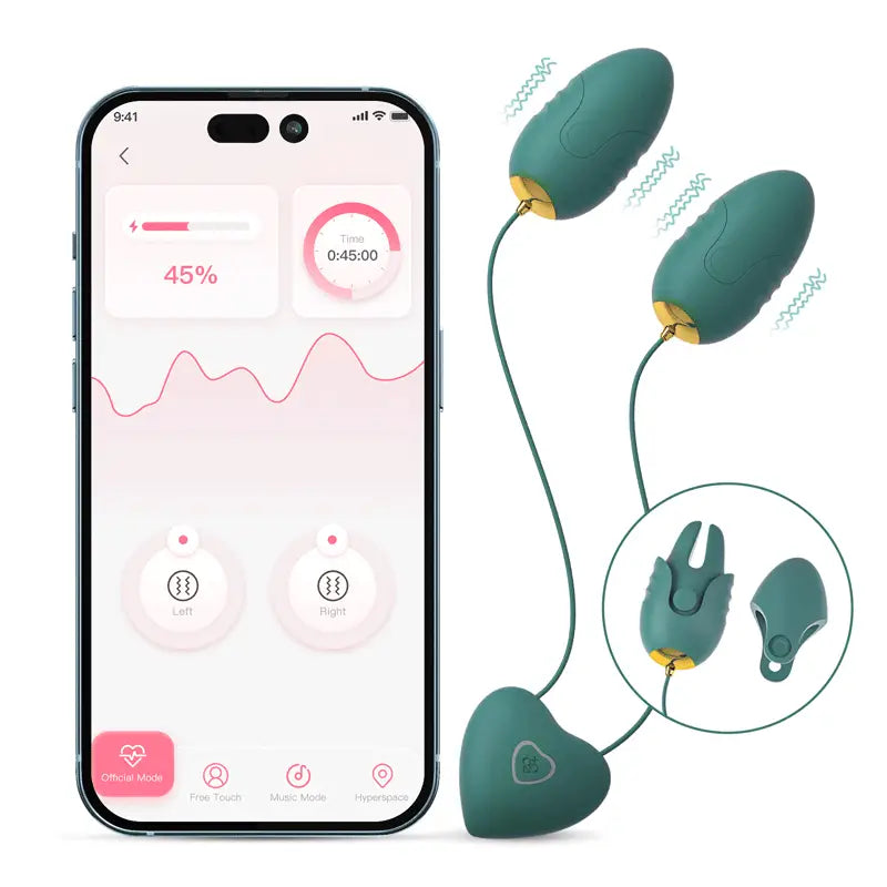 Honey Play Box Cupid App Controlled Dual Vibrating Eggs & Nipple Clamps Sex Toy - Save 15% - Vibrator United Kingdom Stoke-on-trent