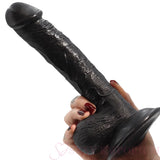 Hung Lover Classic Realistic Dildo 8 Inch Black - Dildos - Save 30% - Fast Shipping - United Kingdom Stoke-on-trent