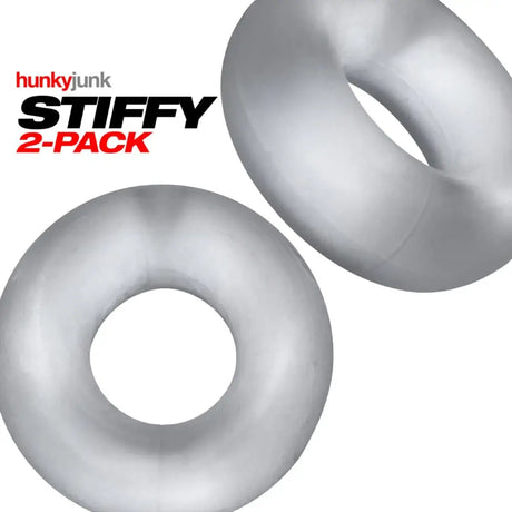 Hunkyjunk Stiffy 2-pack Bulge Cockrings Clear Ice - Save 25% - 2-pack - Fast Shipping - Sale United Kingdom Stoke-on-trent