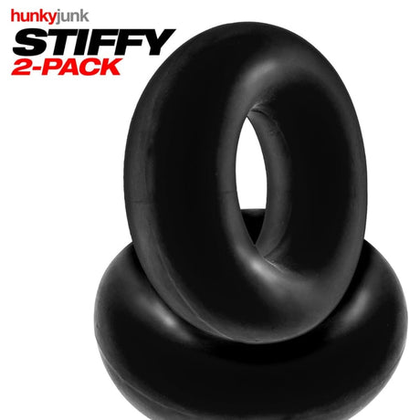 Hunkyjunk Stiffy 2-pack Bulge Cockrings Tar Ice - Save 25% - Sale