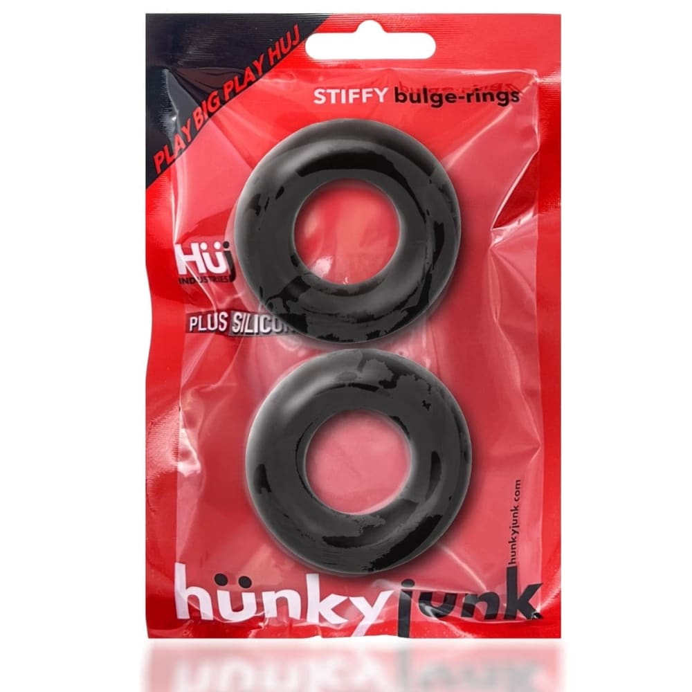 Hunkyjunk Stiffy 2-pack Bulge Cockrings Tar Ice - Save 20% - Sale