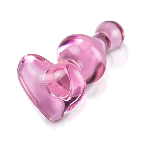 Icicles No.75 Pink Heart Glass Butt Plug - Save 25% - Fast Shipping - Sale United Kingdom Stoke-on-trent