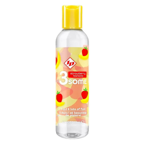 Id 3some Strawberry Banana 3 in 1 Lubricant 118ml - Save 30% - Id in - Fast Shipping - Sale United Kingdom Stoke-on-trent
