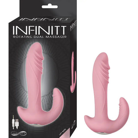 Infinitt Rotating Dual Massager - Pink - Save 25% - Classic Vibrators United Kingdom Stoke-on-trent