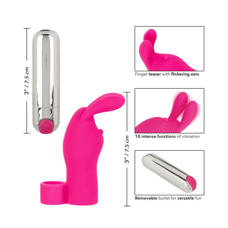 Intimate Play Pink Rechargeable Bunny Finger Vibrator - Save 25% - Fast Shipping - Sale United Kingdom Stoke-on-trent