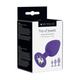 Jewel Butt Plug Anal Training Set Purple - Fast Shipping - Dildos United Kingdom Stoke-on-trent