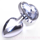 Jewelled Metal Heart Butt Plugs - Sex Toys - Sale