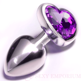 Jewelled Metal Heart Butt Plugs - Sex Toys - Sale