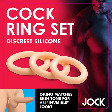 Jock Discreet Silicone Cock Ring Set - Save 25% - Sale