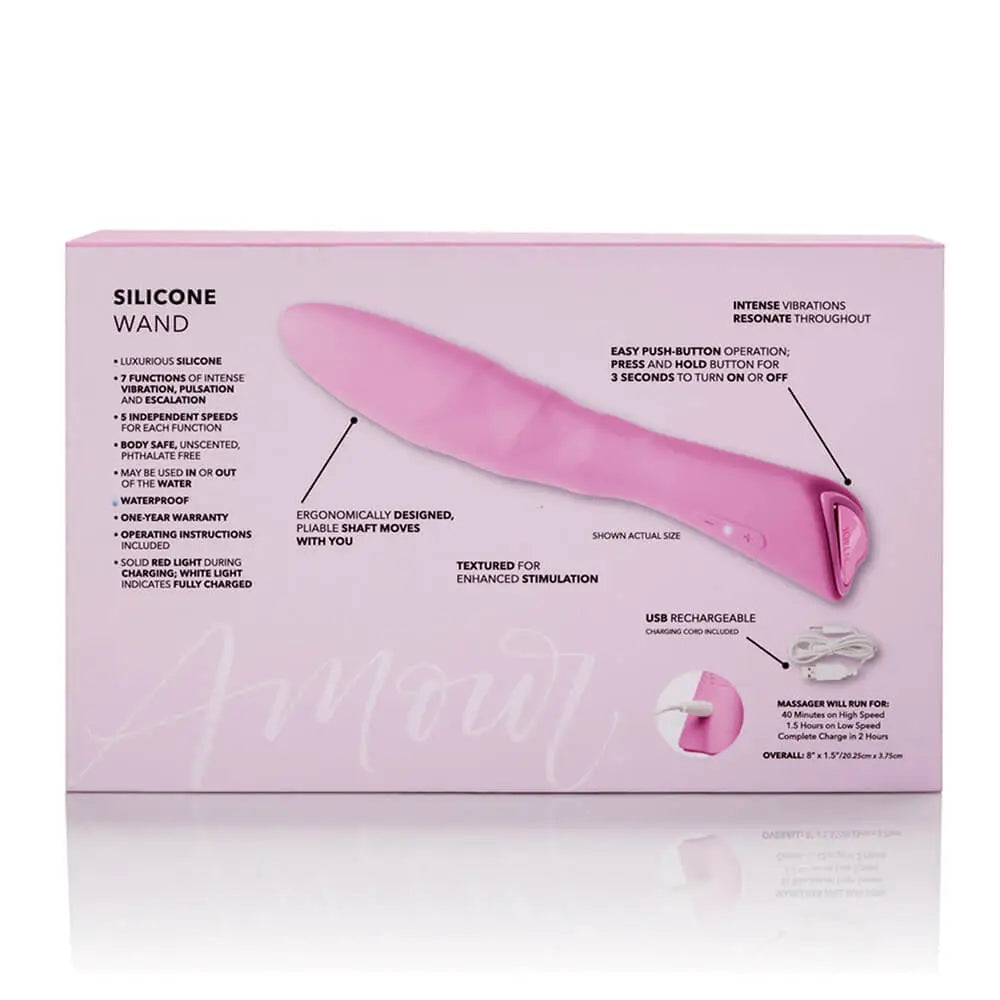 Jopen Amour 7 Function - 5 Speed Silicone Usb Rechargeable Wand Vibrator Sex Toy - Save 40% - Jopen - Usb - United Kingdom Stoke-on-trent