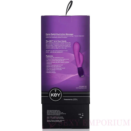 Jopen Ceres Rabbit Dual Action Massager Lavender - Save 25% - Jopen - Fast Shipping - Vibrator United Kingdom Stoke-on-trent