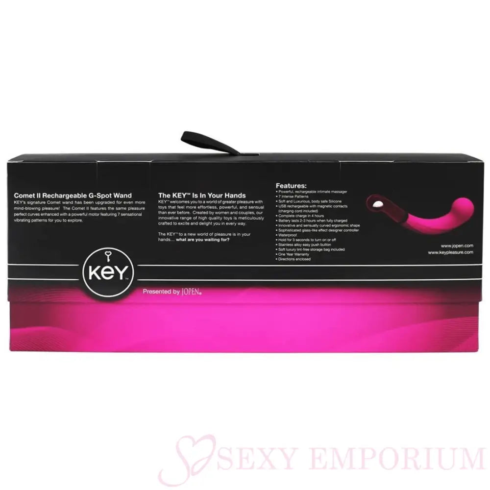 Jopen Comet 2 Rechargeable G-spot Wand Pink - Save 25% - Jopen G-spot - Fast Shipping - Vibrator United Kingdom Stoke-on-trent