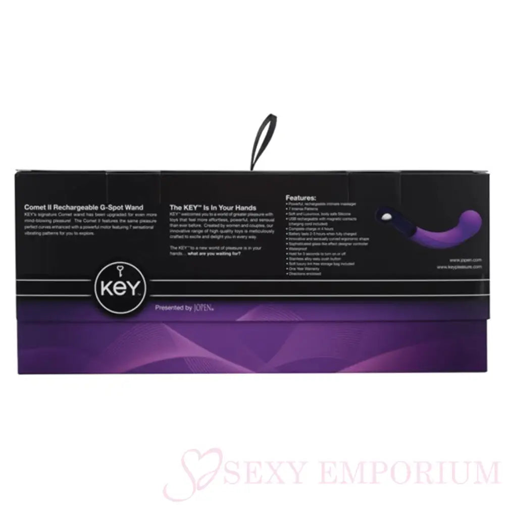 Jopen Comet 2 Rechargeable G-spot Wand Purple - Save 25% - Jopen G-spot - Fast Shipping - Vibrator United Kingdom Stoke-on-trent