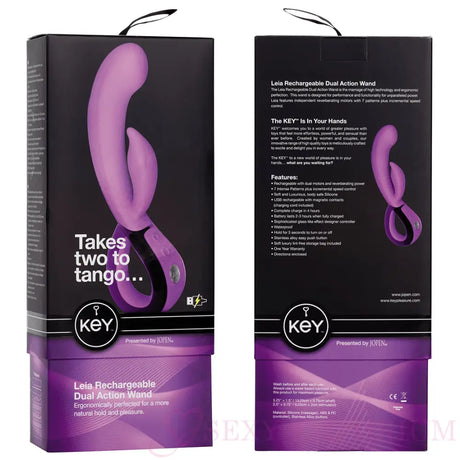 Jopen Leia Rechargeable Dual Action Wand Purple - Save 30% - Jopen - Fast Shipping - Vibrator United Kingdom Stoke-on-trent