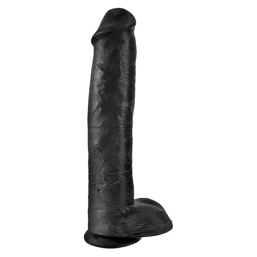 King Cock 15 Inch with Balls Black - Save 30% - Fast Shipping - Dildo United Kingdom Stoke-on-trent