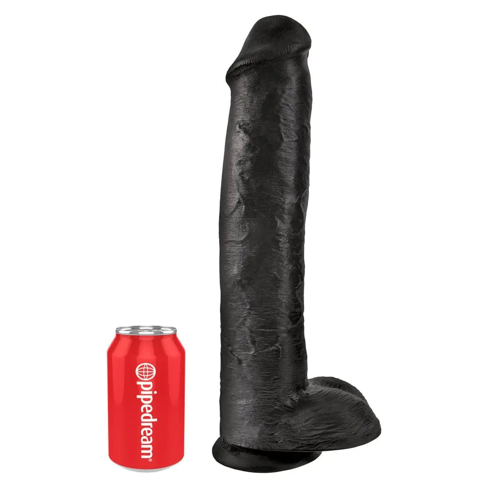 King Cock 15 Inch with Balls Black - Save 30% - Fast Shipping - Dildo United Kingdom Stoke-on-trent