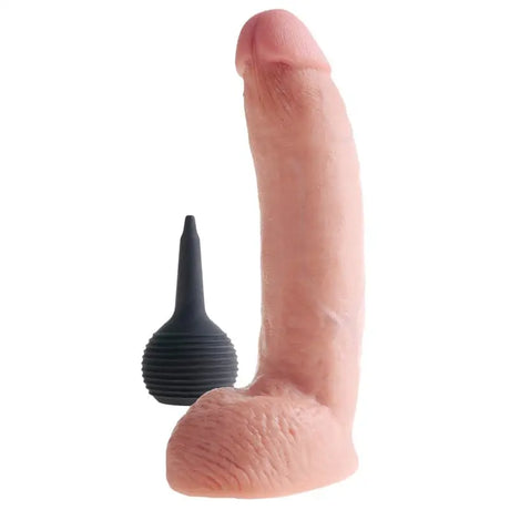 King Cock 9 Inch Squirting Dildo with Balls Flesh - Save 25% - with - Fast Shipping - United Kingdom Stoke-on-trent