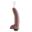 King Cock 9 Inch Squirting with Balls Brown - Save 25% - with - Fast Shipping - Dildo United Kingdom Stoke-on-trent