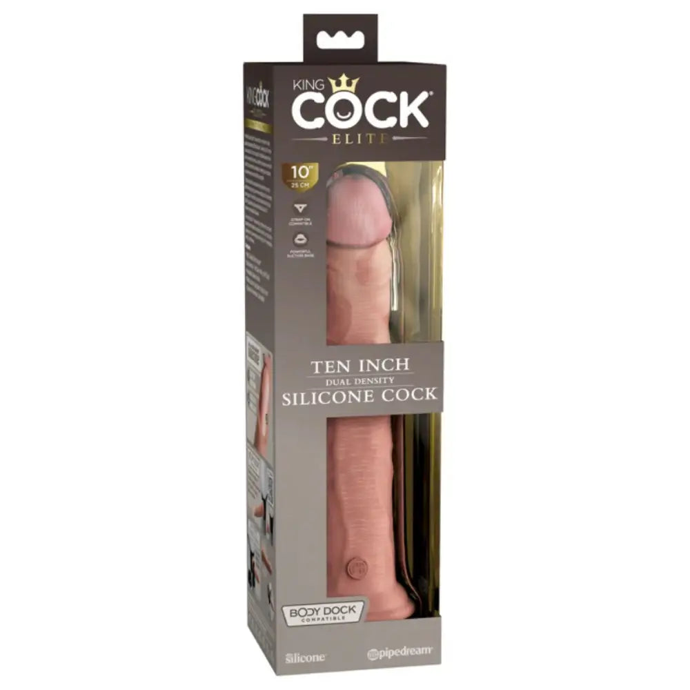 King Cock Elite 10inch Silicone Dual Density - Light - 10inch - Fast - Dildo United Kingdom Stoke-on-trent