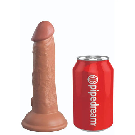 King Cock Elite 6 Inch Dual Density Vibrating Flesh Brown - Save 30% - Fast - Dildo United Kingdom Stoke-on-trent