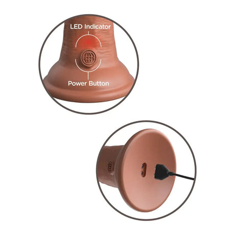King Cock Elite 6 Inch Dual Density Vibrating Flesh Brown - Save 30% - Fast - Dildo United Kingdom Stoke-on-trent