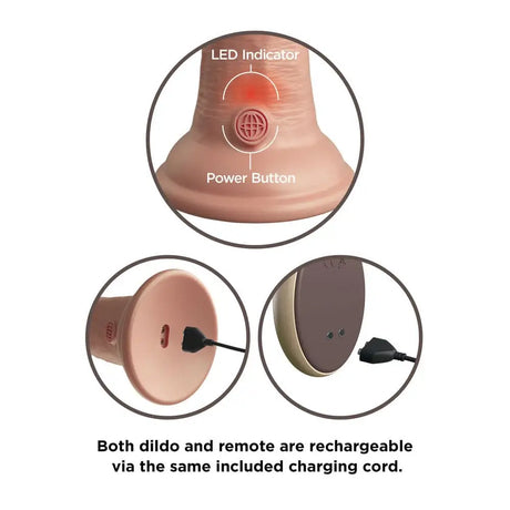 King Cock Elite 9 Inch Dual Density Vibrating Flesh Pink - Save 30% - Fast - Dildo United Kingdom Stoke-on-trent