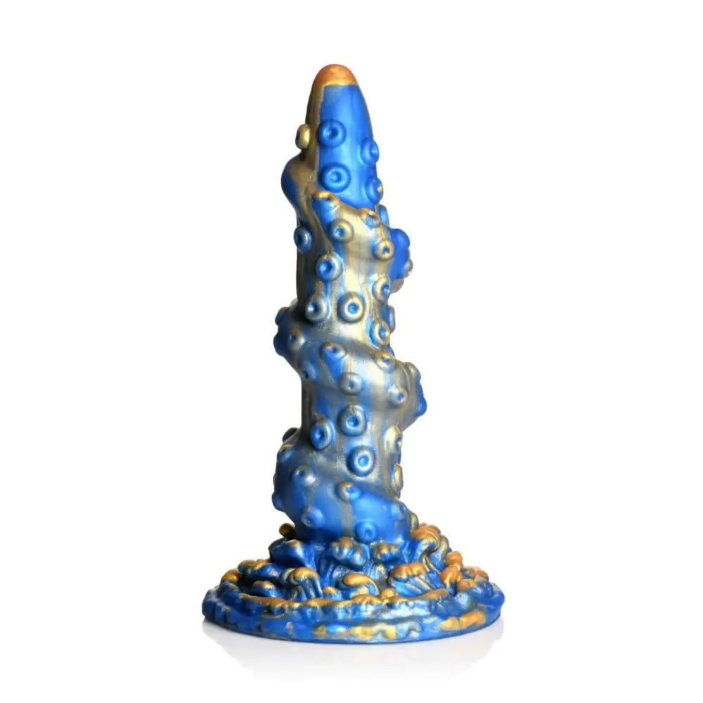 Kraken Tentacled Silicone Dildo Blue Gold - Save 25% - Fast Shipping - United Kingdom Stoke-on-trent