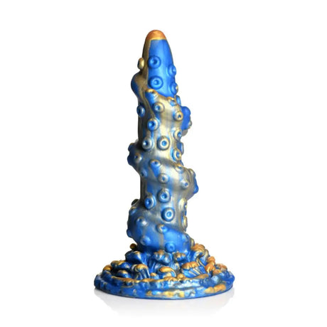 Kraken Tentacled Silicone Dildo Blue Gold - Save 25% - Fast Shipping - United Kingdom Stoke-on-trent