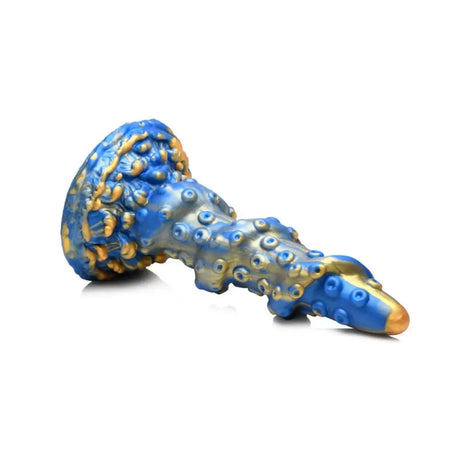 Kraken Tentacled Silicone Dildo Blue Gold - Save 25% - Fast Shipping - United Kingdom Stoke-on-trent