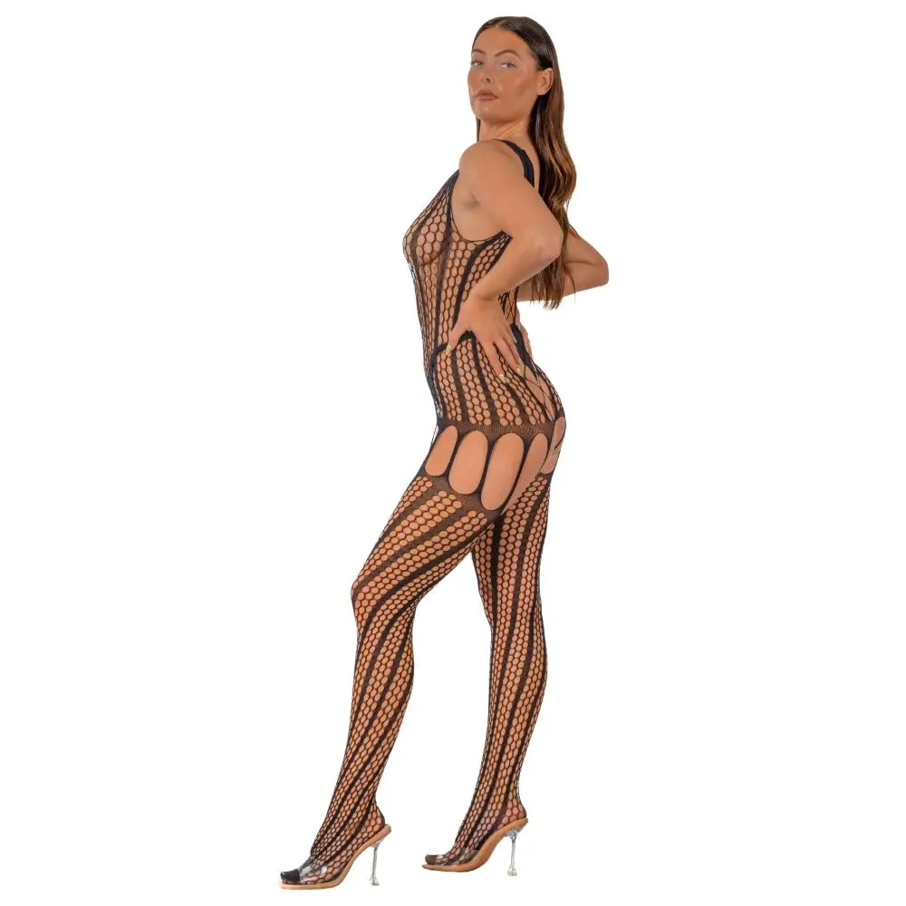Lace by Lj Crochet Bodystocking with Up Back Black - Save 25% - Sale United Kingdom Stoke-on-trent