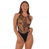 Lace by Lj Floral Halter Bodysuit Black - Save 25% - Sale United Kingdom Stoke-on-trent