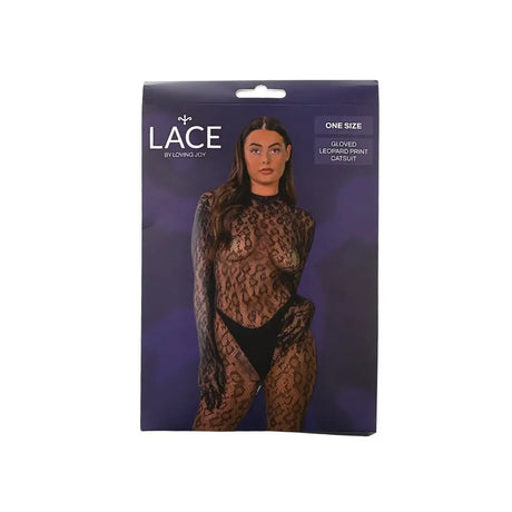 Lace by Lj Gloved Leopard Print Catsuit Black - Save 10% - Sale United Kingdom Stoke-on-trent