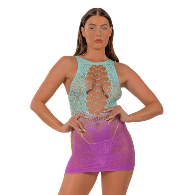 Lace by Lj Ombre Faux Up Mini Dress - Save 10% - Sale United Kingdom Stoke-on-trent